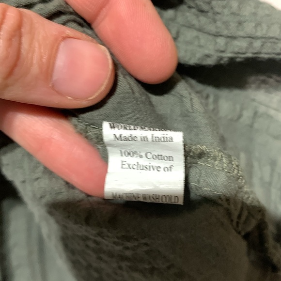 World Market Dusty Green Boho Embroidered Peasant Blouse - Picture 6 of 6